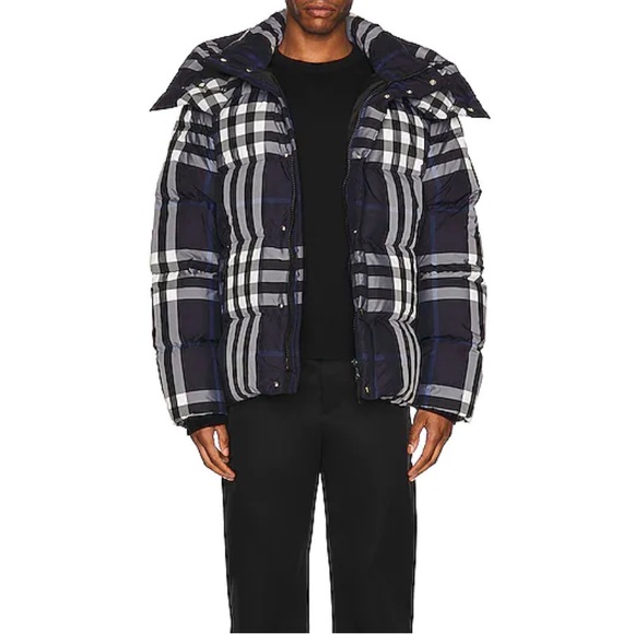 Burberry Larrick Check Jacket in White & Blue Check Small - Picture 4 of 4